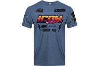 Icon - Icon Quarterflash T-Shirt - 3030-21978 - Indigo Black Heather - 2XL - Image 1