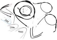 Burly Brand - Burly Brand Extended Cable/Brake Line Kit for 14in. Ape Handlebars - Black Vinyl - B30-1068 - Image 1