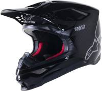 Alpinestars - Alpinestars Supertech S-M10 Solid Helmet - 8300323-1188-S - Black Glossy Carbon - Small - Image 1