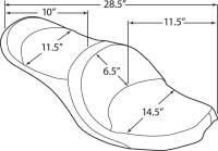 Drag Specialties - Drag Specialties Double-Bucket Seat - Smooth Style - 0805-0122 - Image 3