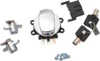 Drag Specialties - Drag Specialties Side Hinge Ignition Switch and Saddlebag Lock Kit - Chrome - 2106-0407 - Image 2