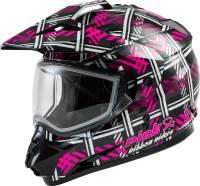 G-Max - G-Max GM-11S Pink Ribbon Riders Womens Helmet - G21110406 - Black/Pink - Large - Image 1