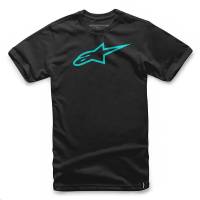 Alpinestars - Alpinestars Ageless T-Shirt - 1032-72030-1076-2X - Black/Turquoise - 2XL - Image 1
