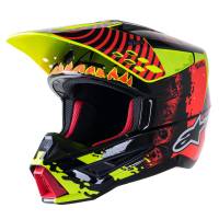Alpinestars - Alpinestars SM5 Solar Flare Helmet - 8305822-1355-XL - Black/Fluorescent Red/Fluorescent Yellow - X-Large - Image 1