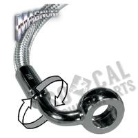 Magnum - Magnum Sterling Chromite II E-Z Align Single Disc Front Brake Line - 180deg. Top Angle - 43in. - 36444SW - Image 2