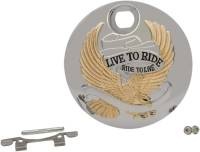 Drag Specialties - Drag Specialties Live to Ride Fuel Console Door - Chrome w/ gold Highlights - 0703-0804 - Image 2