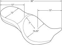 Drag Specialties - Drag Specialties Low Profile Touring Seat with Backrest Option - Pillow-style - 0810-1607 - Image 4