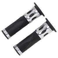 Pro Grip - Pro Grip 728 Anodized Road/Scooter Grips - Silver/Black - 728SV - Image 1