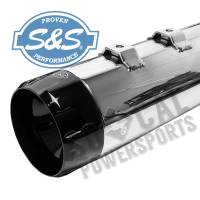 S&S Cycle - S&S Cycle MK45 4-1/2in. Performance Muffler - Chrome with Black/Machined Thruster End Caps - 550-0619 - Image 2