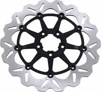 Galfer Brakes - Galfer Brakes Front Brake Wave Rotor - 13in. - Full Floating with Black Aluminum Carrier - DF680CWSS-B - Image 1