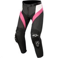 Alpinestars - Alpinestars Stella Missile Womens Leather Pants - 3130514-1239-38 - Black/White/Fuchsia - 24 - Image 1