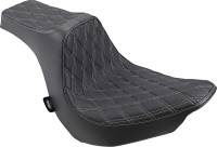 Drag Specialties - Drag Specialties Predator III Seat - Double Diamond - Silver Thread - 0802-1189 - Image 1