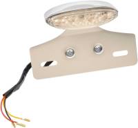 Drag Specialties - Drag Specialties Mini LED Cat Eye Taillight with License Plate Mount - Clear Lens with Red LED - L24-65D9CLEDK - Image 3