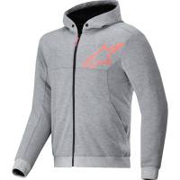 Alpinestars - Alpinestars Chrome V2 Sport Hoodie - 4200325-9199-S - Heather Gray/Red Fluo - Small - Image 1