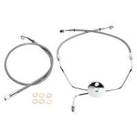 Magnum - Magnum Clear Coated XR Stainless Front Brakeline Kit - 19-21in. Upper Brake Length - SSC1307-33 - Image 1