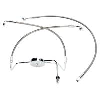 Magnum - Magnum Clear Coated XR Stainless Front Brakeline Kit - 29in. Upper Brake Length - SSC1305-29 - Image 1