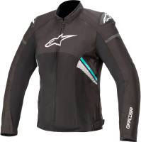 Alpinestars - Alpinestars Stella T-GP Plus R V3 Air Womens Jacket - 33106201270L - Black/White/Teal - Large - Image 1
