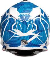 Moose Racing - Moose Racing F.I. Agroid Camo Youth Helmet - 0111-1532 - Blue/White - Small - Image 3