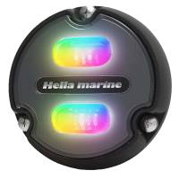 Hella Marine - Hella Marine Apelo A1 RGB Underwater Light - 1800 Lumens - Black Housing - Charcoal Lens - Image 1