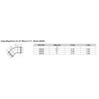 Viega - Viega MegaPress 4" 45&deg; Carbon Steel Elbow w/FKM - Double Press Connection - Smart Connect Technology - Image 2