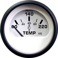Faria Beede Instruments - Faria Euro White 2" Cylinder Head Temperature Gauge (60 - 220&deg; F) - Image 1