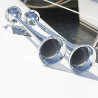Marinco - Marinco 12V Chrome Plated Dual Trumpet Air Horn - Image 2