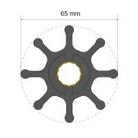 Albin Pump Marine - Albin Pump Premium Impeller Kit 65 x 16 x 37mm - 8 Blade - Spline Insert - Image 1