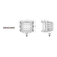 RIGID Industries - RIGID Industries D-SS Series PRO Spot LED Surface Mount - Pair - White - Image 2