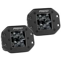 RIGID Industries - RIGID Industries D-Series PRO Flush Mount - Spot LED - Midnight Edition - Pair - Black - Image 1
