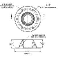 TACO Marine - TACO Table Support - Surface Mount - Fits 2-3/8" Pedestals - Image 2