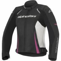 Alpinestars - Alpinestars Stella Devon Womens Leather Jacket - 3112016123938 - Black/White/Pink - 2 - Image 1