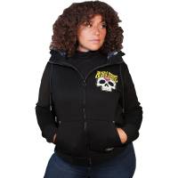 Lethal Threat - Lethal Threat Born Free Womens Zip Up Hoodie - HD84072L - Black - Large - Image 1