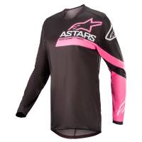 Alpinestars - Alpinestars Stella Fluid Womens Jersey - 3782422-1390-S - Black/Pink Fluo - Small - Image 1