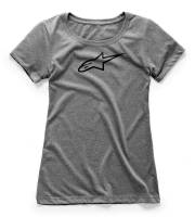 Alpinestars - Alpinestars Ageless Womens T-Shirt - 1W38-73002-1026-S - Heather Gray - Small - Image 1
