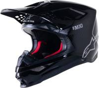 Alpinestars - Alpinestars Supertech M10 Carbon Solid Helmet - 8300319-1188-LG - Black Glossy Carbon - Large - Image 1