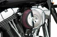 Arlen Ness - Arlen Ness Big Sucker Stage I Air Filter Kit - Chrome Backing Plate - Red Filter - 18-512 - Image 2