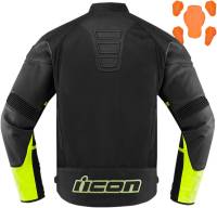 Icon - Icon Contra2 Leather Jacket - 2810-3658 - Hi-Viz - 2XL - Image 2