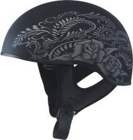G-Max - G-Max GM65 Rose Helmet - G1651074 - Rose Flat Black/Silver - Small - Image 1