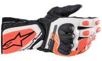 Alpinestars - Alpinestars SP-8 V3 Leather Gloves - 3558321-1231-S - White/Black/Fluo Red - Small - Image 1