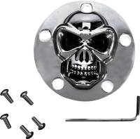 Drag Specialties - Drag Specialties 3-D Skull Points Cover - Chrome - 30-0181-BC-222 - Image 1
