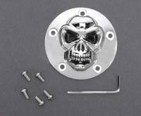 Drag Specialties - Drag Specialties 3-D Skull Points Cover - Chrome - 30-0181-BC-222 - Image 2