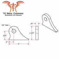 TC Bros - TC Bros Weld On Brake Stay Mounting Tab - 104-0048 - Image 2