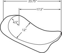 Drag Specialties - Drag Specialties Low-Profile Solo Seat - Smooth - 0801-0727 - Image 3