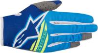 Alpinestars - Alpinestars Radar Flight Gloves - 3561818-7005-LG - Blue/Aqua/Yellow Fluo - Large - Image 1