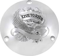 Drag Specialties - Drag Specialties Live to Ride Derby Cover - Chrome - 33-0010CA - Image 1