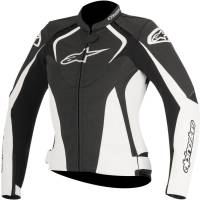 Alpinestars - Alpinestars Stella Jaws Womens Leather Jacket - 31110161242 - Black/White - 6 - Image 1