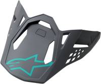 Alpinestars - Alpinestars Visor for S-M8 Supertech Helmets - Radium/Matte Gray/Teal - 8981519-9007 - Image 1