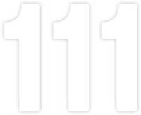 Factory Effex - Factory Effex Pro Numbers 5in. - No. 1 - White - 03-0201 - Image 1