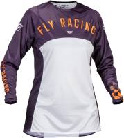 Fly Racing - Fly Racing Lite Womens Jersey - 377-621M - Deep Purple/White/Neon Coral - Medium - Image 1