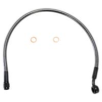 Magnum - Magnum Polished Stainless Designer Series ABS Front Upper Brake Line - 10mm., 180deg. Banjo - 30in. - AS47119 - Image 1